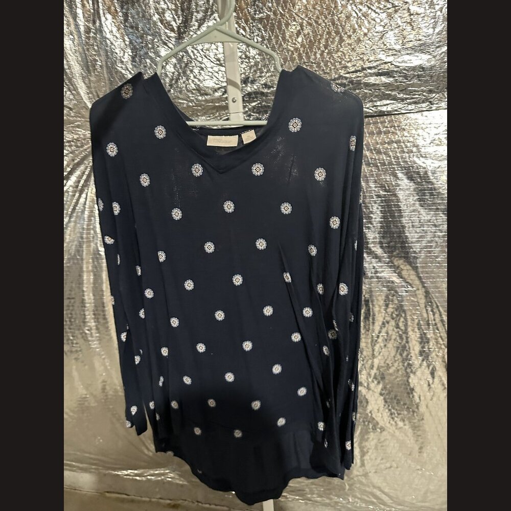 Nordstrom‎ Lingerie Floral Polka Dot PJ Top – Size XXS, Soft Cotton, Sleepwear